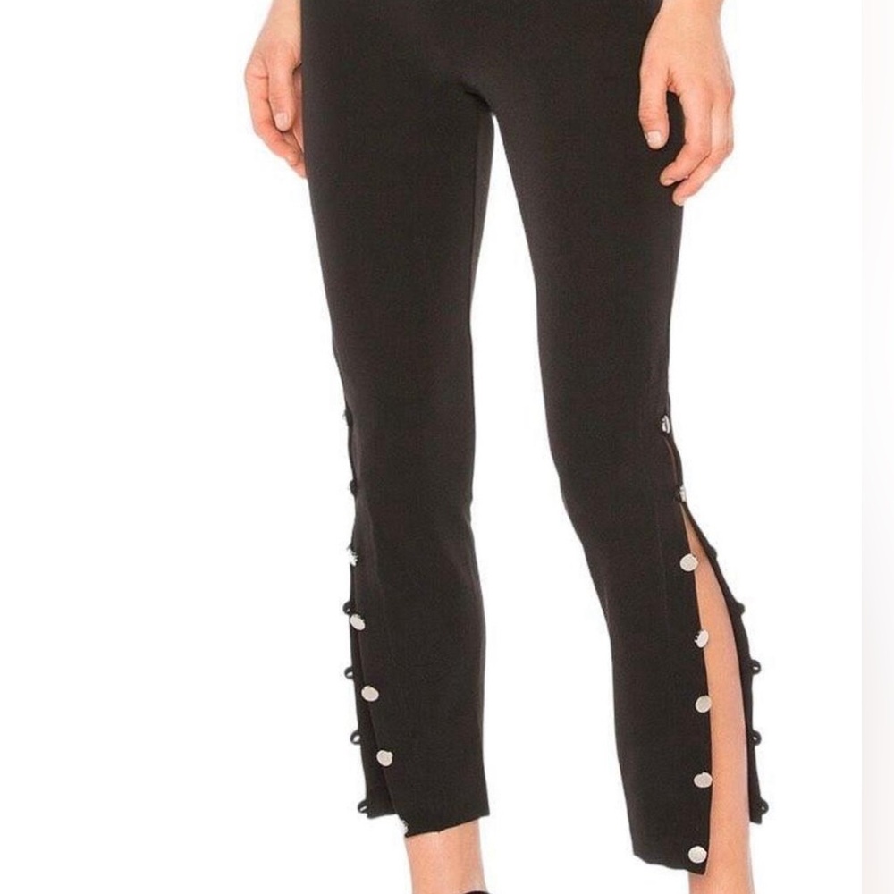 Lovers + Friends Black Capri Pants with Button Detail